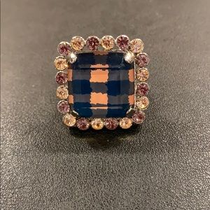 Marc by Marc Jacobs Apricot and Blue Gingham ring